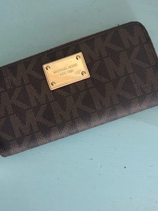 Michael Kors Grayson Monogram Leather Boston Bag Purse Matching Jet Set Wallet - Picture 13 of 16